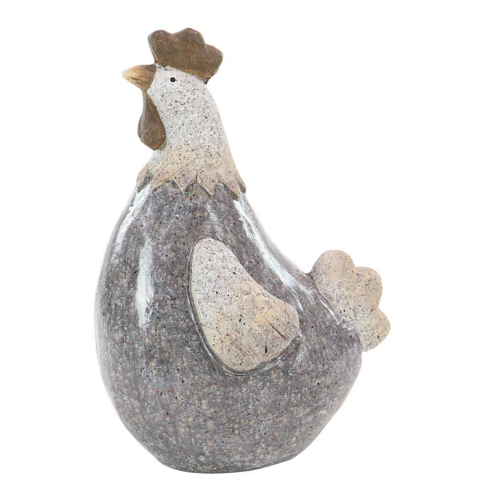 DecMode 13" Indoor Outdoor Rooster Garden Sculpture