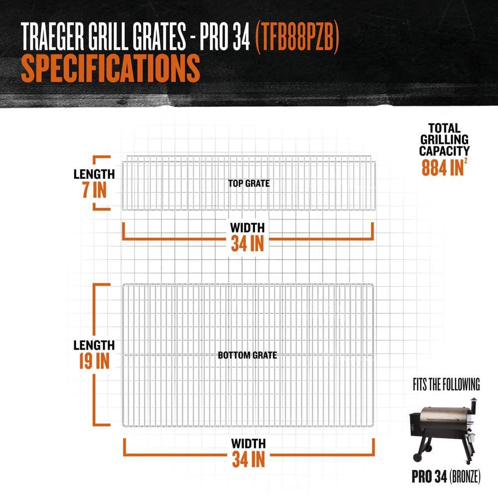 Traeger Pellet Grills Pro 34 Wood Pellet Grill and Smoker - Bronze