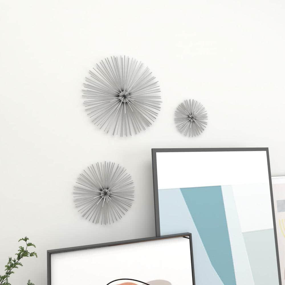 Metal 3D Short Spike Starburst Home Wall Decor