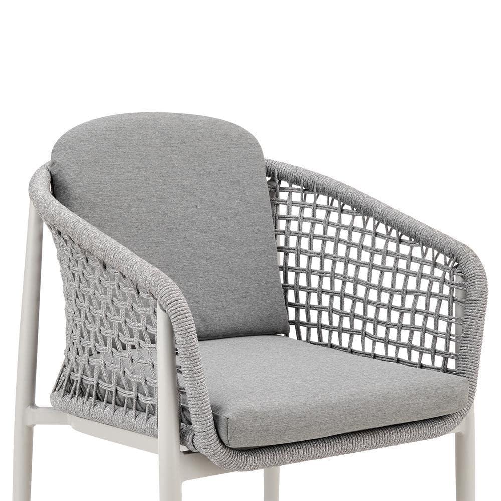 Rhodes Outdoor Patio Dining Chair in Aluminum Set of 2