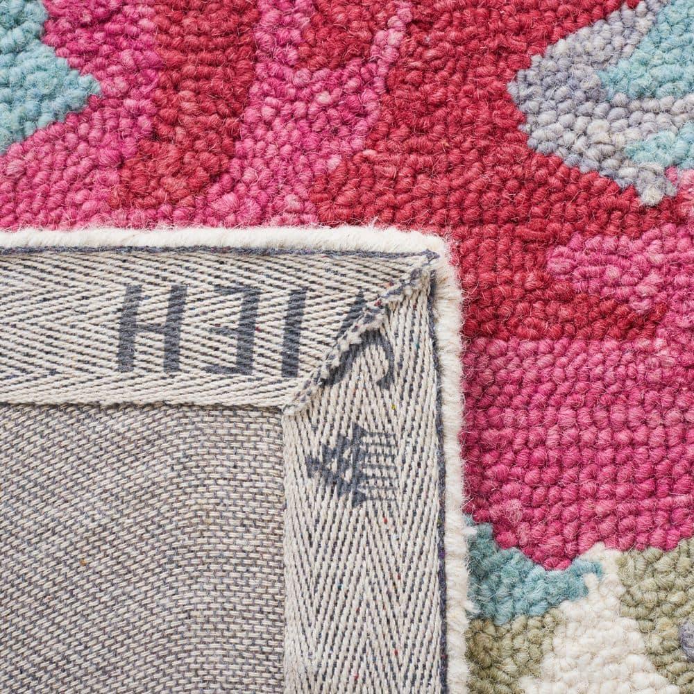 SAFAVIEH Jardin Jamaar Floral Wool Area Rug, Ivory/Pink, 8' x 10'