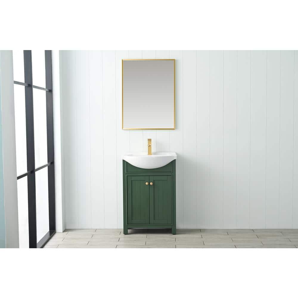 Marian Green 24" Single Sink Vanity with Porcelain Top
