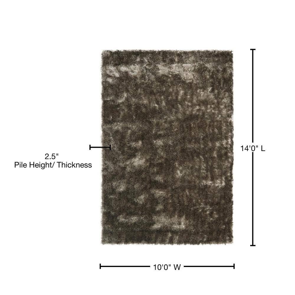 SAFAVIEH Paris Darwin Plush Polyester Shag Area Rug, Silver, 10' x 14'