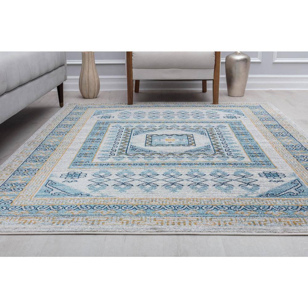 Rugs America Harper HY40G Morning Glory Abstract Vintage Gray Area Rug for Dining Room Rug Neutral Rug Living Room Rug Kitchen, 2'6" x 8'