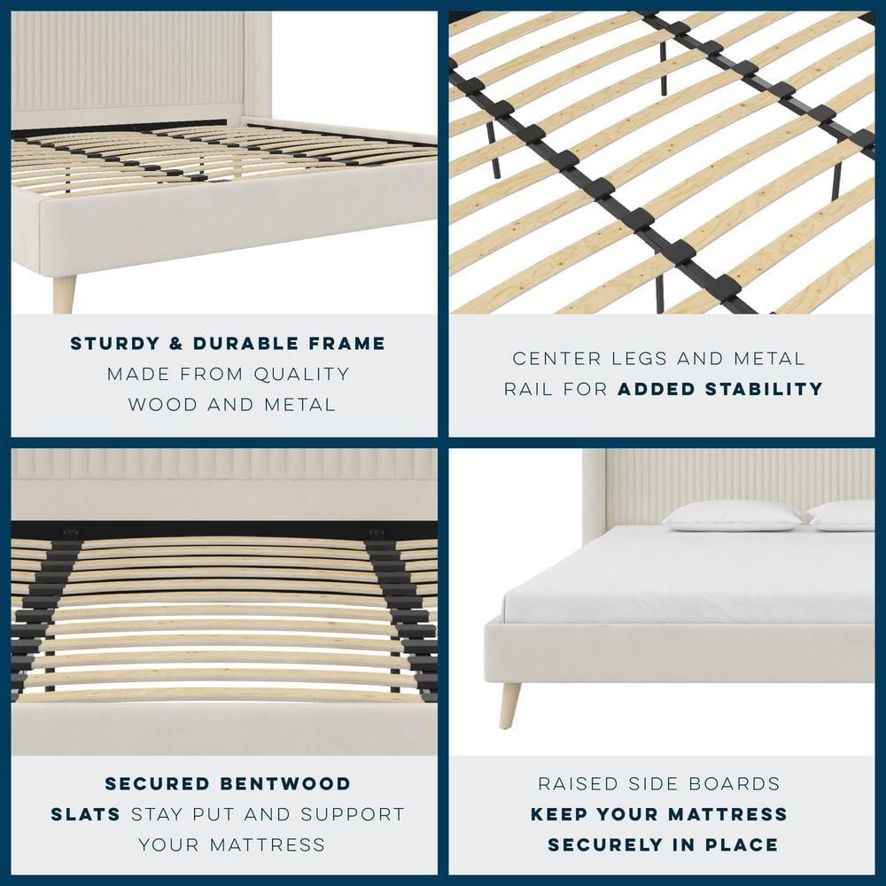 Novogratz Holly King Size Upholstered Platform Bed