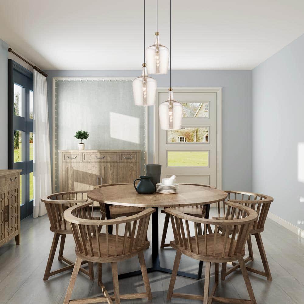 Livex Lighting Art Glass 1 - Light Pendant in  Antique Brass