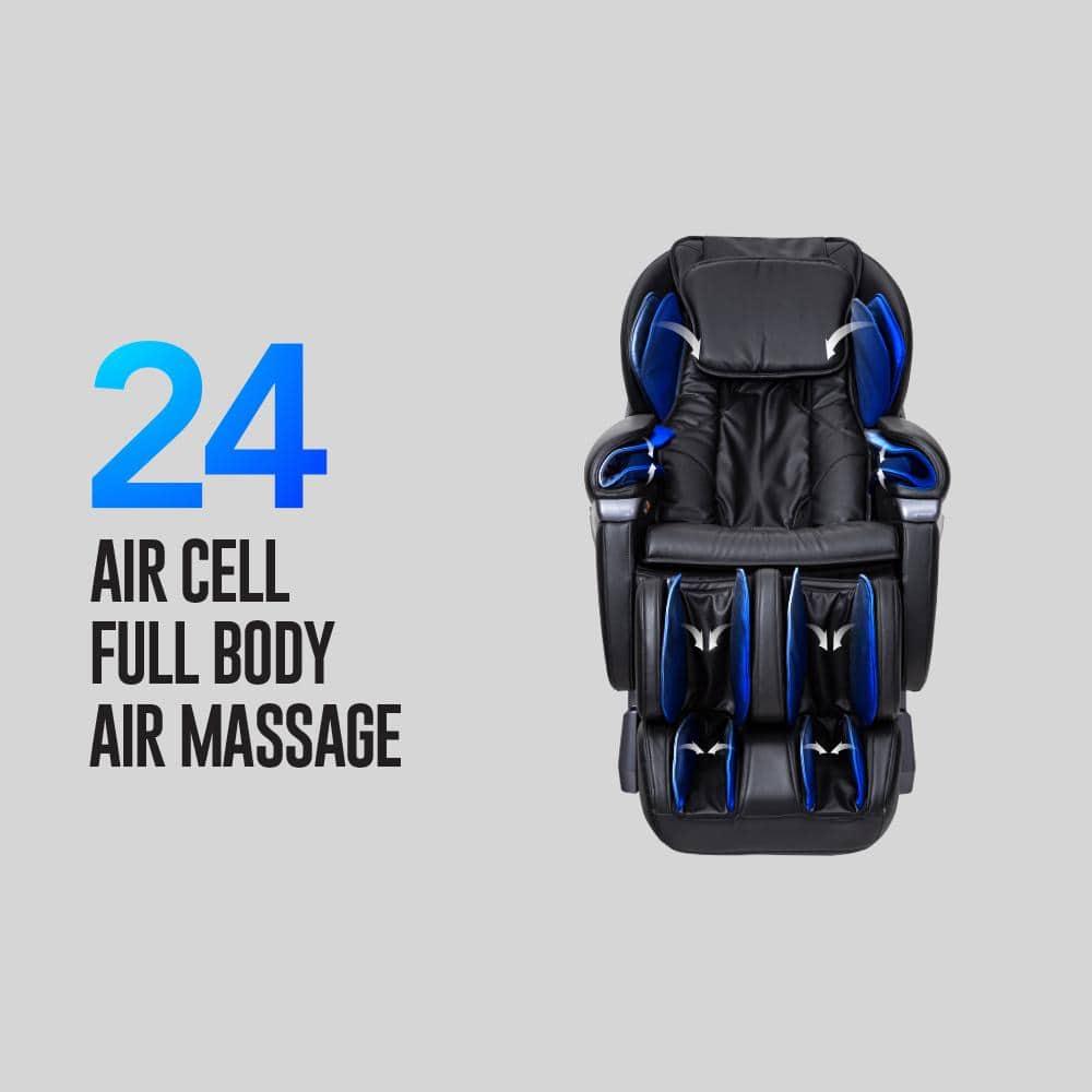 Pro 8500 Series Black Faux Leather Reclining 2D Massage Chair with Zero Gravity, Foot and Calf Massage, Heated Seat