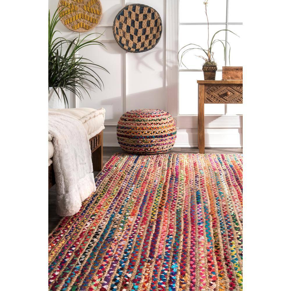 nuLOOM Aleen Bohemian Cotton/Jute Area Rug, Runner 2' 6" x 8', Multicolor