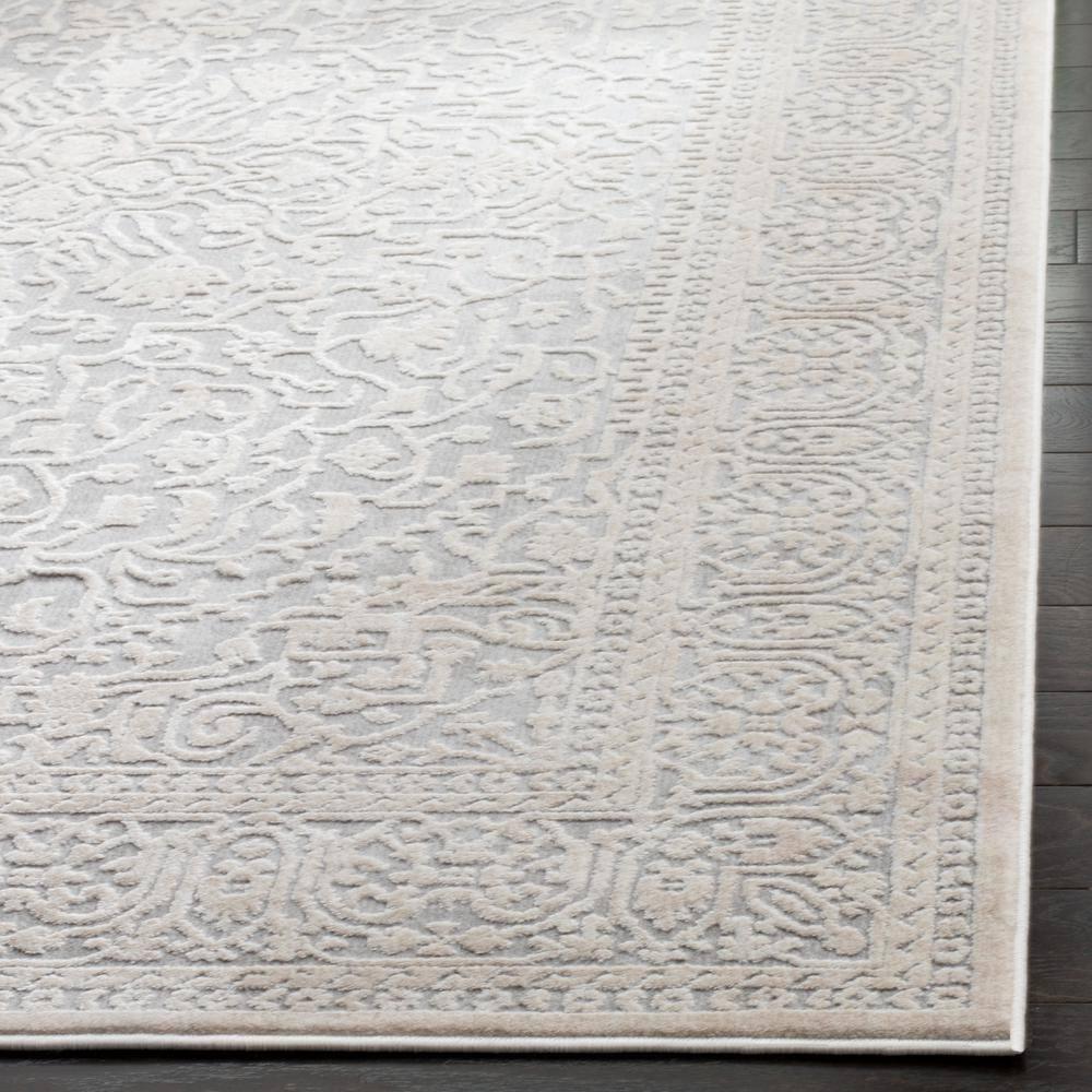 Reflection RFT670 Power Loomed Indoor Area Rug - 5'x5' - Light Grey/Cream - Safavieh