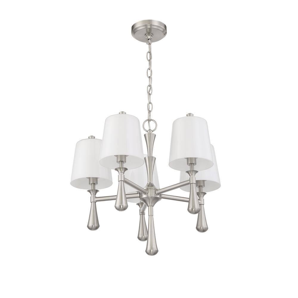 Craftmade Lighting Palmer 5 - Light Chandelier in  Brushed Polished Nickel