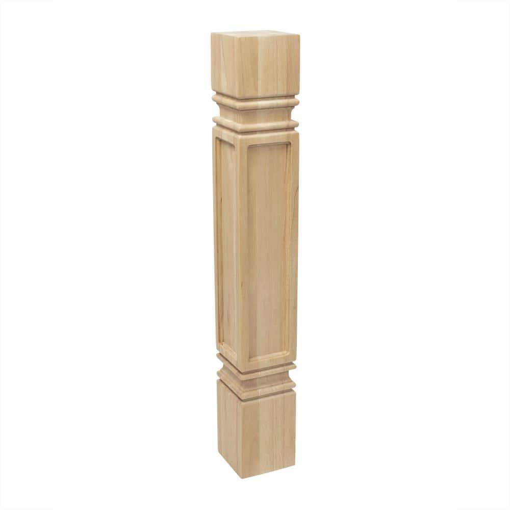 Architectural Products by Outwater L.L.C. 5" Wide x 35-1/4" High Hardwood Mission Plain Island Legs