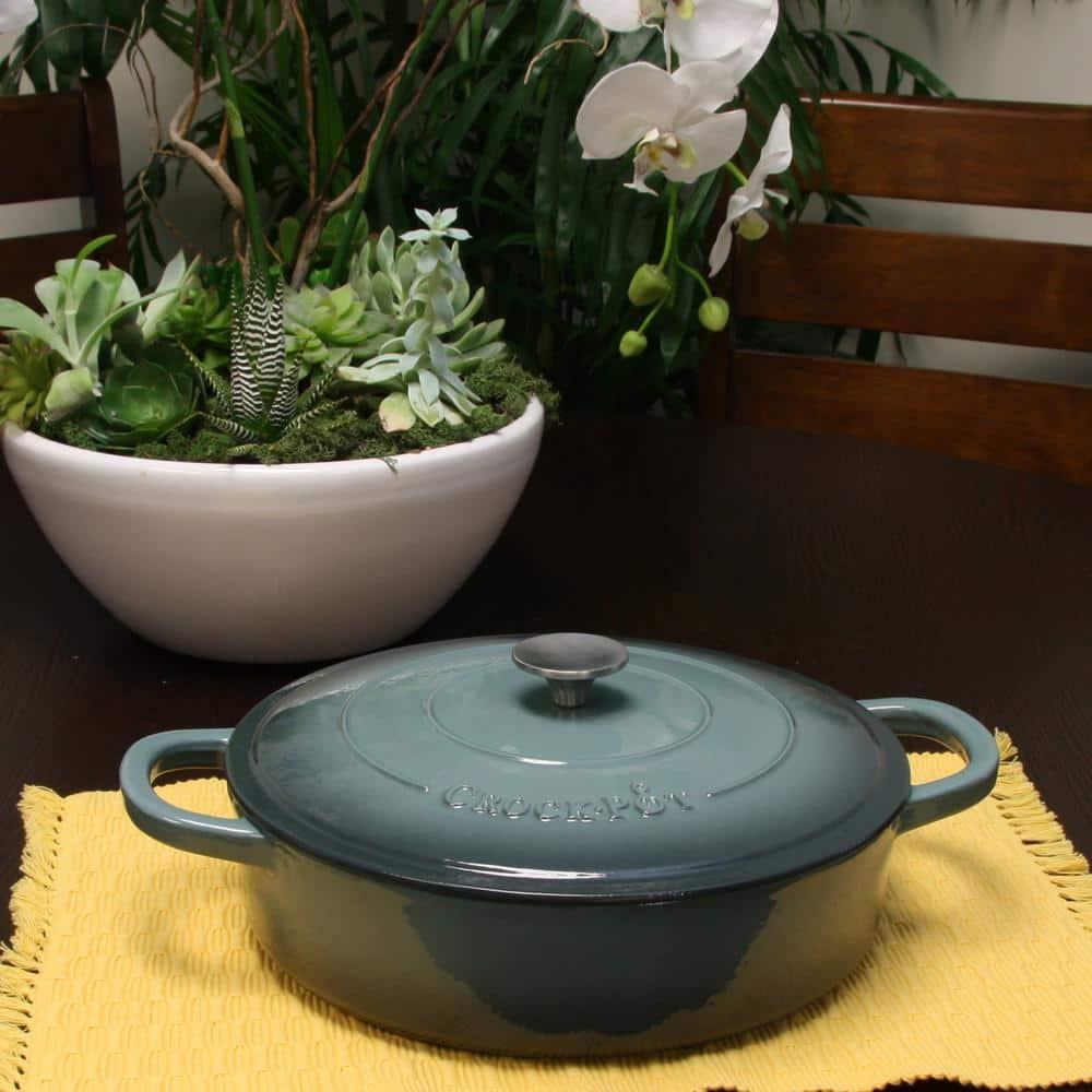 Crock-pot Crock-pot Artisan 5 qt. Non-Stick Cast Iron Round Braiser with Lid