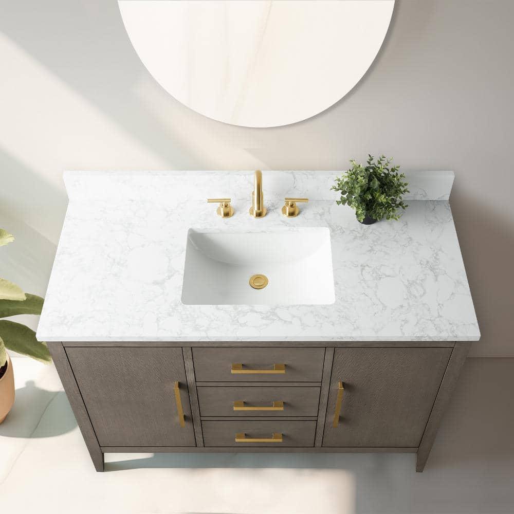 48'' Single Bathroom Vanity with Engineered Marble Top