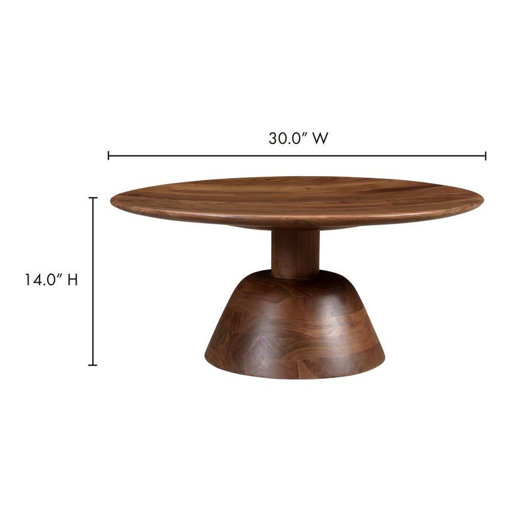 Dalton Round Coffee Table - Dark Acacia