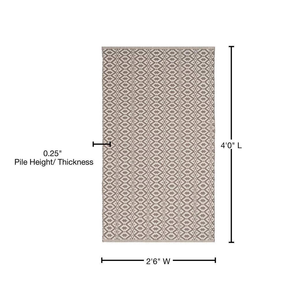 Montauk MTK716 Hand Woven Indoor Accent Rug - Ivory/Grey - 2'6"x4' - Safavieh