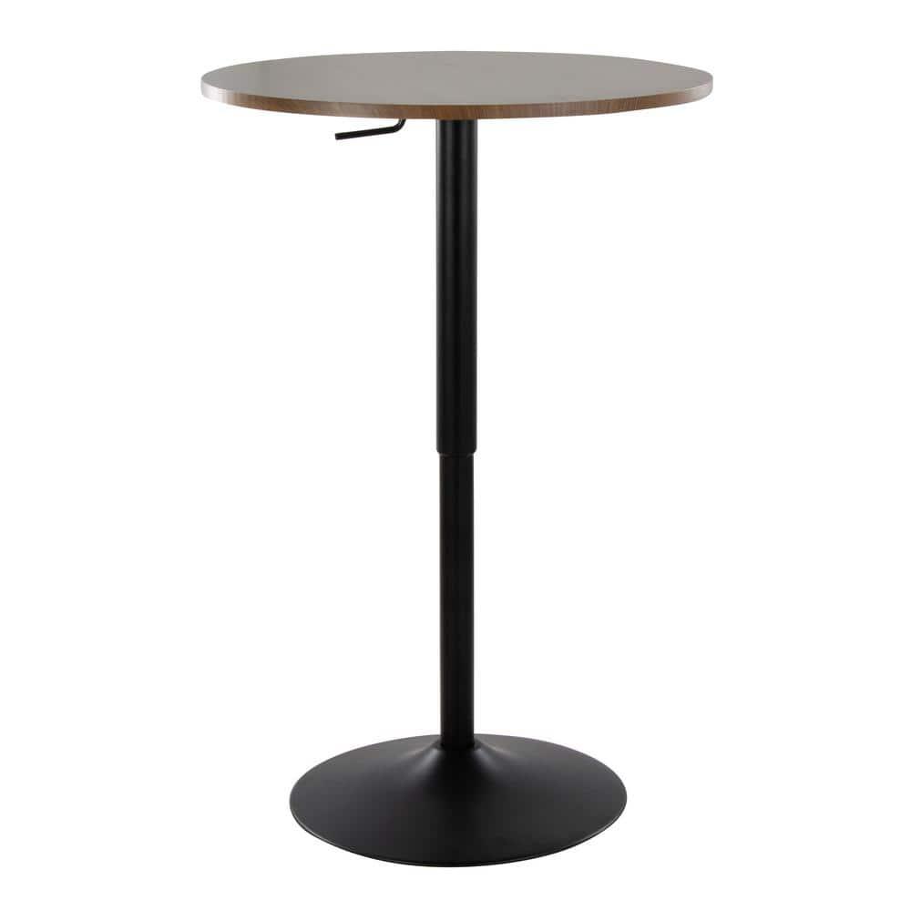 LumiSource Black Metal, Walnut Wood Tool-Less Elia