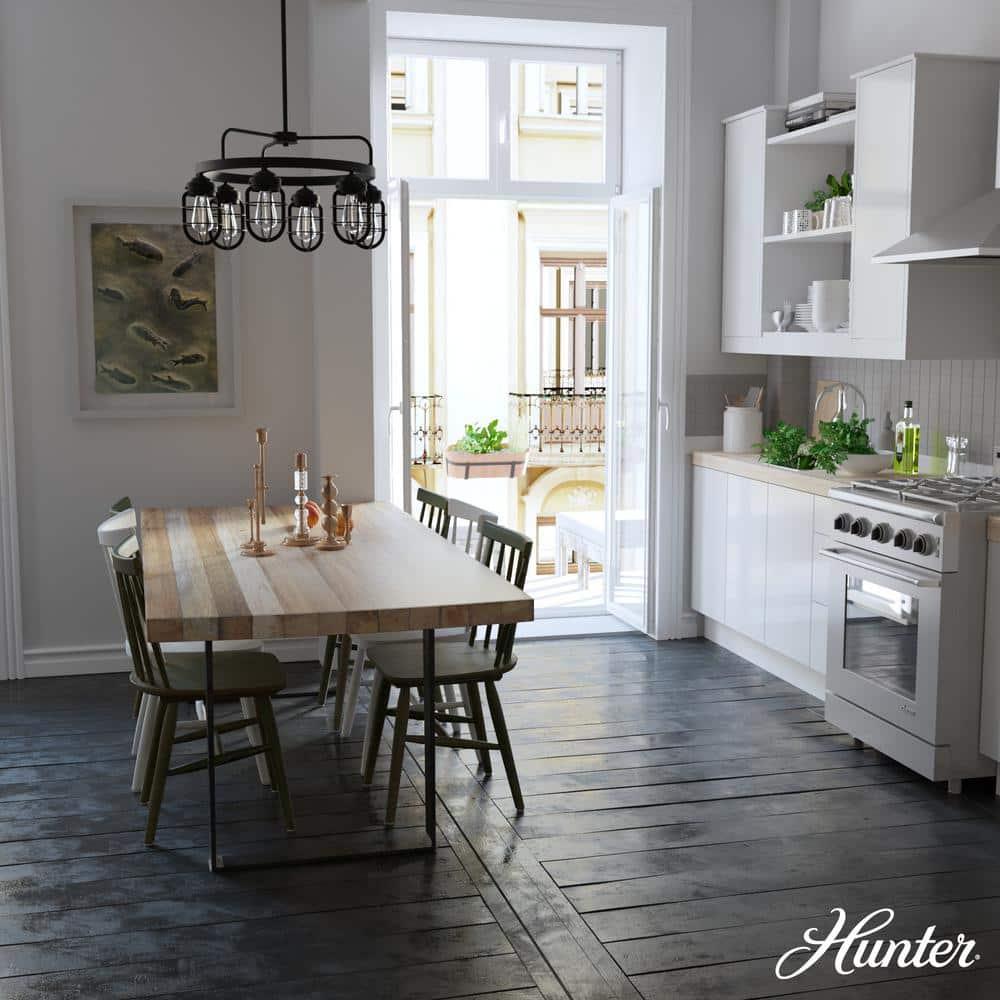 Hunter Fan Starklake 6 - Light Unique / Statement Wagon Wheel Chandelier
