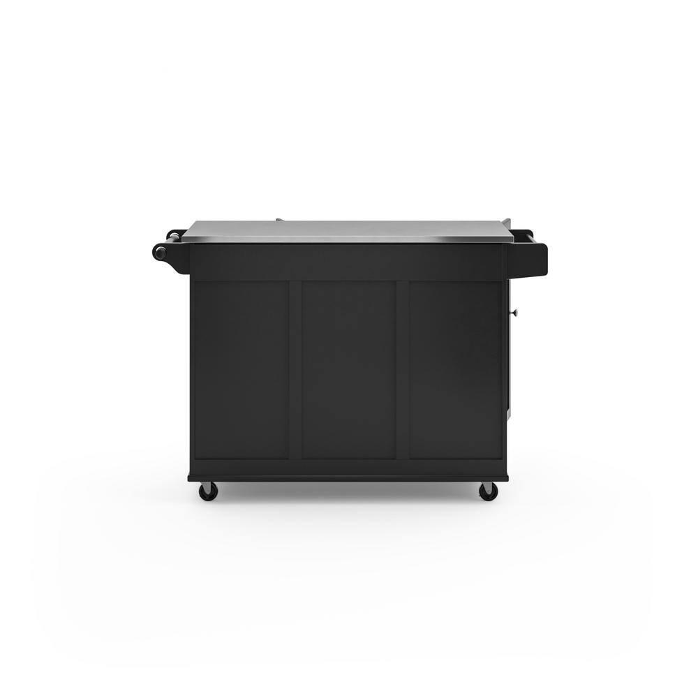 Homestyles Dolly Madison Wood Kitchen Cart in Black