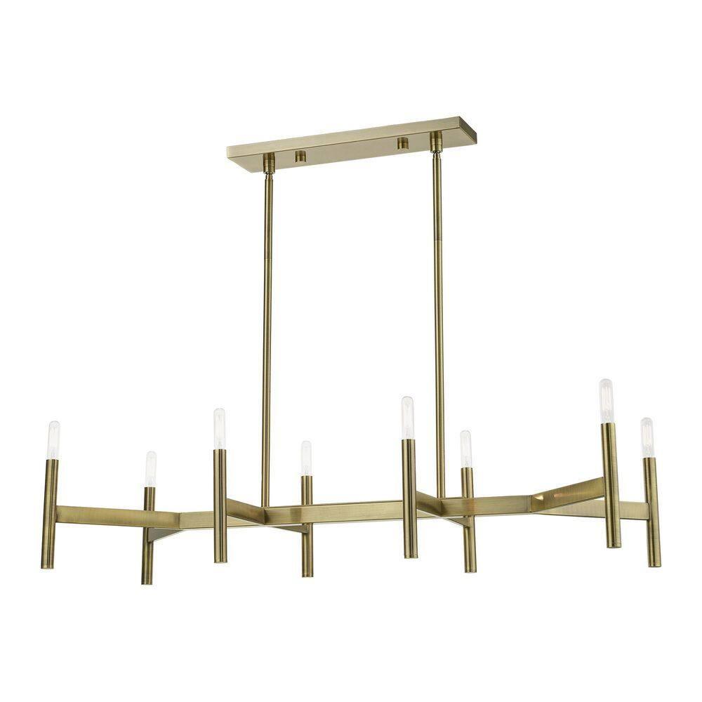 Livex Lighting Copenhagen 8 - Light Chandelier in  Antique Brass