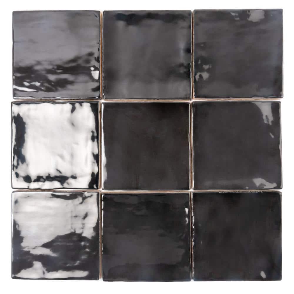 Apollo Tile Silken 3.94 in. x 3.94 in. Glossy Ceramic Square Wall and Floor Tile (6.48 sq. ft./case) (60-pack)