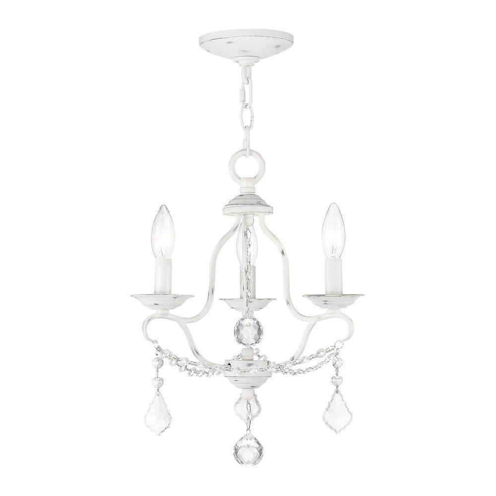 Livex Lighting Chesterfield 3 - Light Chandelier in  Antique White