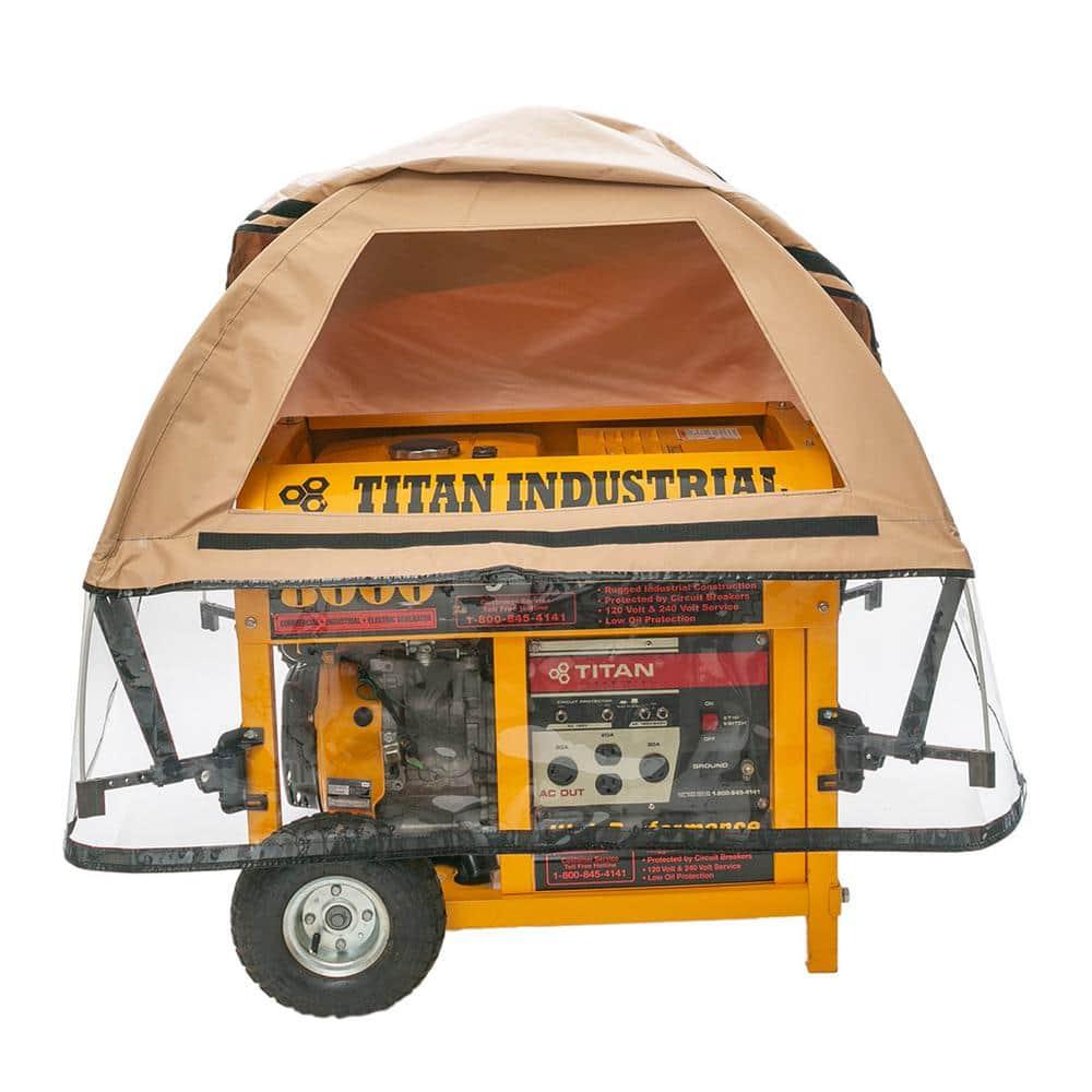XL Generator Running Cover - Universal Kit (Extreme, Tan) - for Larger Open Frame Portable Generators