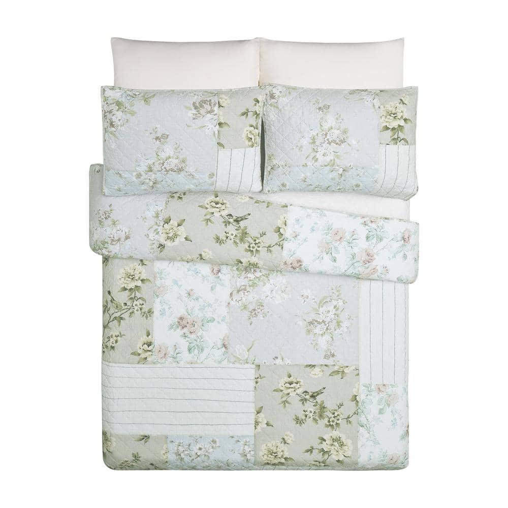 Modern Heirloom Claire Patchwork Printed Quilt Set