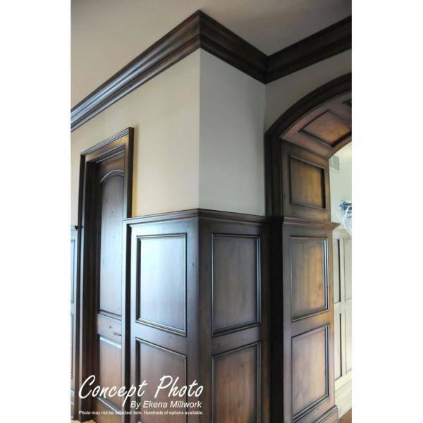 Ekena Millwork Acanthus Leaf Carved Wood Crown Moulding, Maple