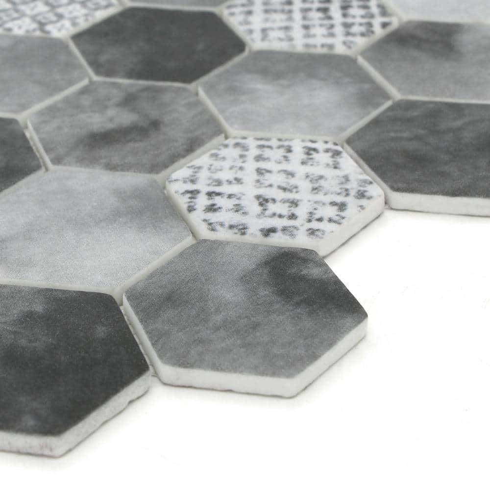 Sunwings 11.7" x 10.2" Recycled Glass Honeycomb Wall & Floor Tile