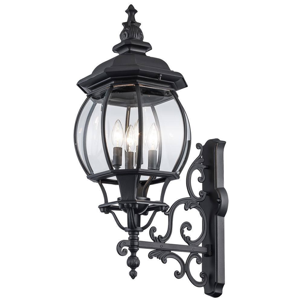 Trans Globe Lighting 4052 BK Outdoor Francisco 32" Wall Lantern, Black
