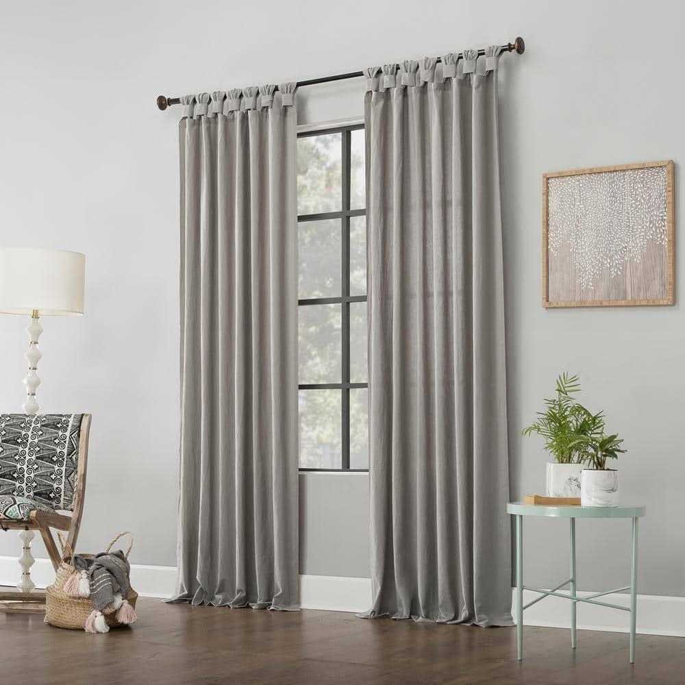 Archaeo Sarro Washed Cotton Semi-Sheer Tab Top Curtain Panel
