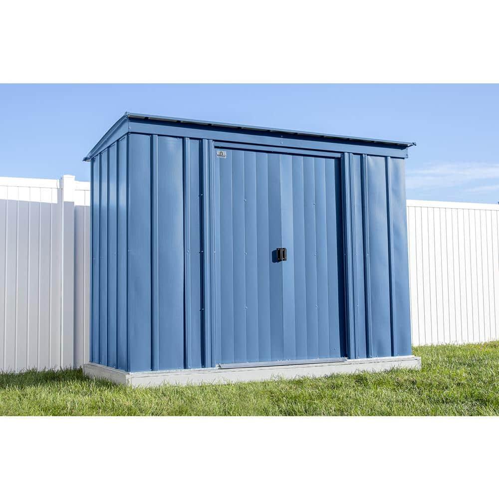 Arrow 8 ft. W x 4 ft. D Galvanized Steel Vertical Storage Shed