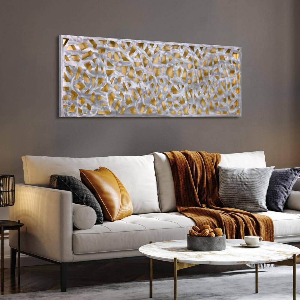 Empire Art Direct Radiant Fusion Leaf encased on a 3D Polished Steel Abstract Metal Wall Art
