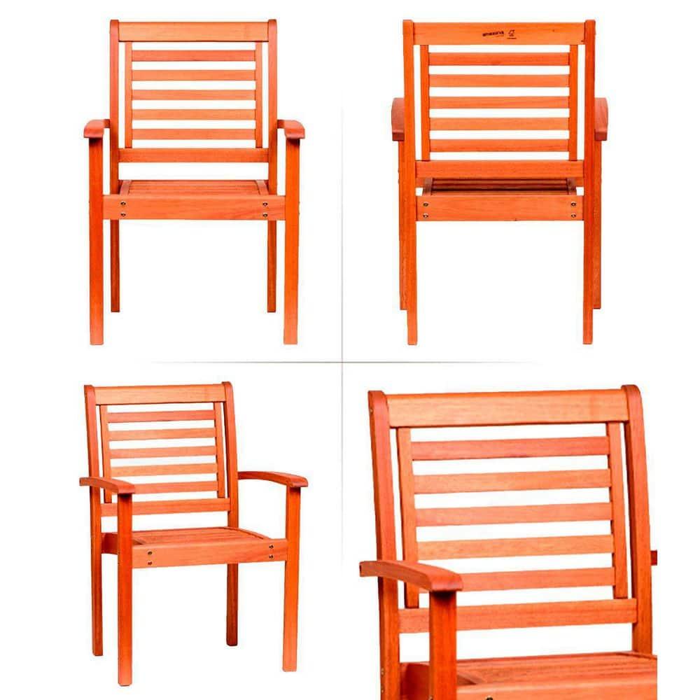 Milano 9-Piece Square Patio Dining Set, Solid Wood 100% FSC Certified