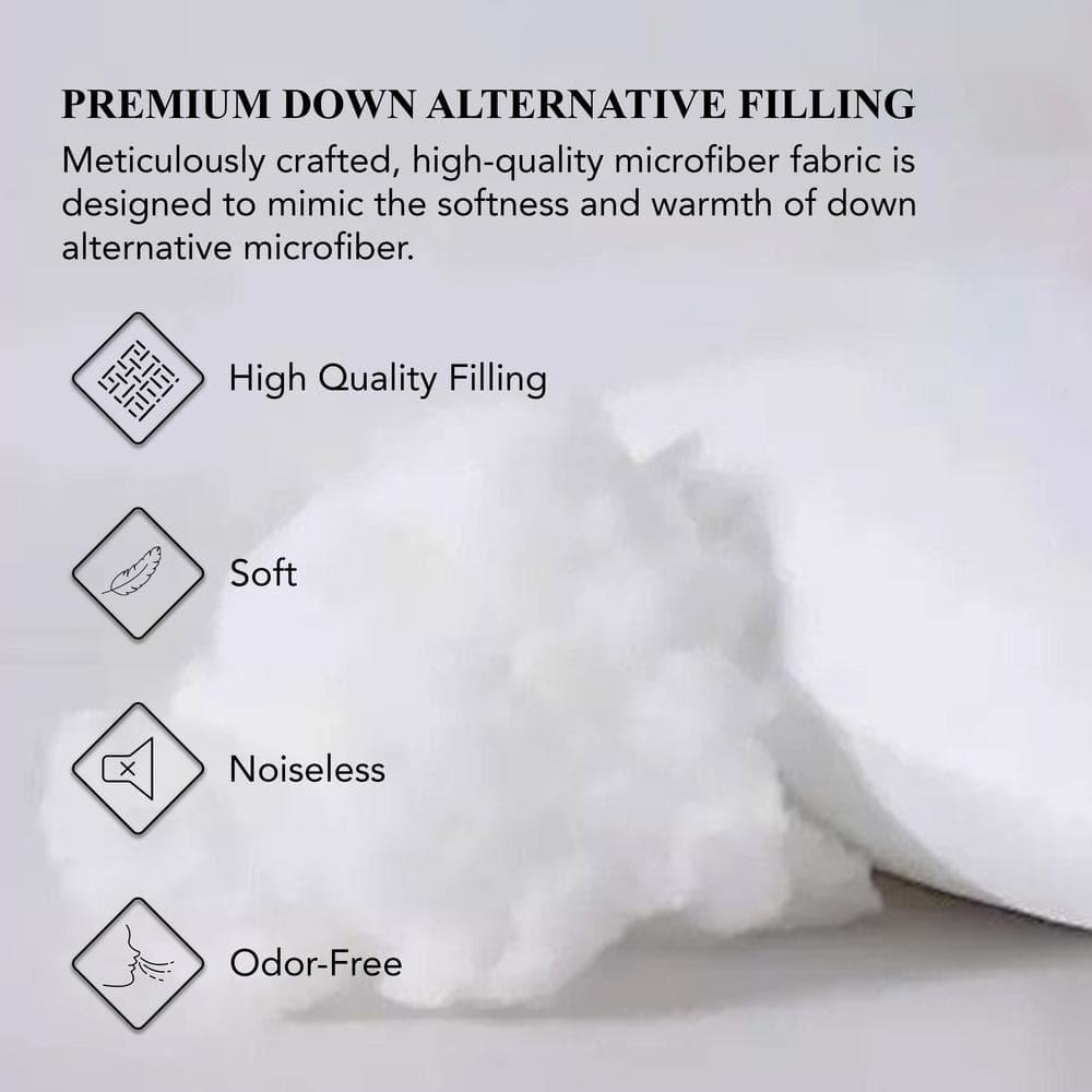 A1 Home Collections Throw Pillow Insert Hypoallergenic Down Alternative Extra Filled, (Pack of 2), Square, 18x18 Inches Bed and Couch Pillows - Indoor Decorative Pillows, White