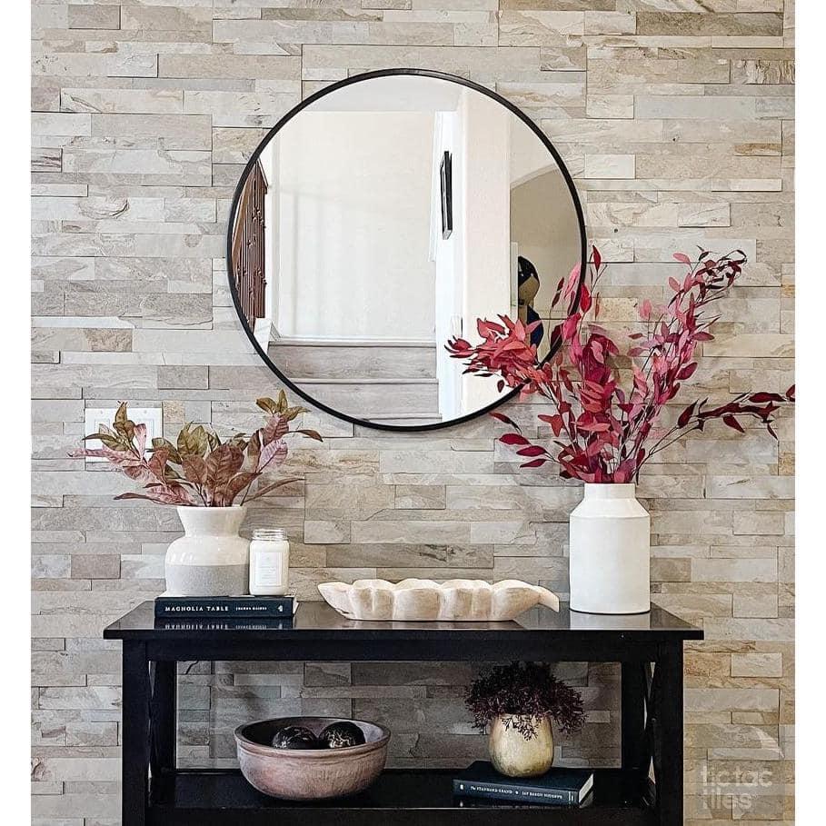 5.9'' W x 23.6'' L Natural Stone Peel and Stick Mosaic Tile