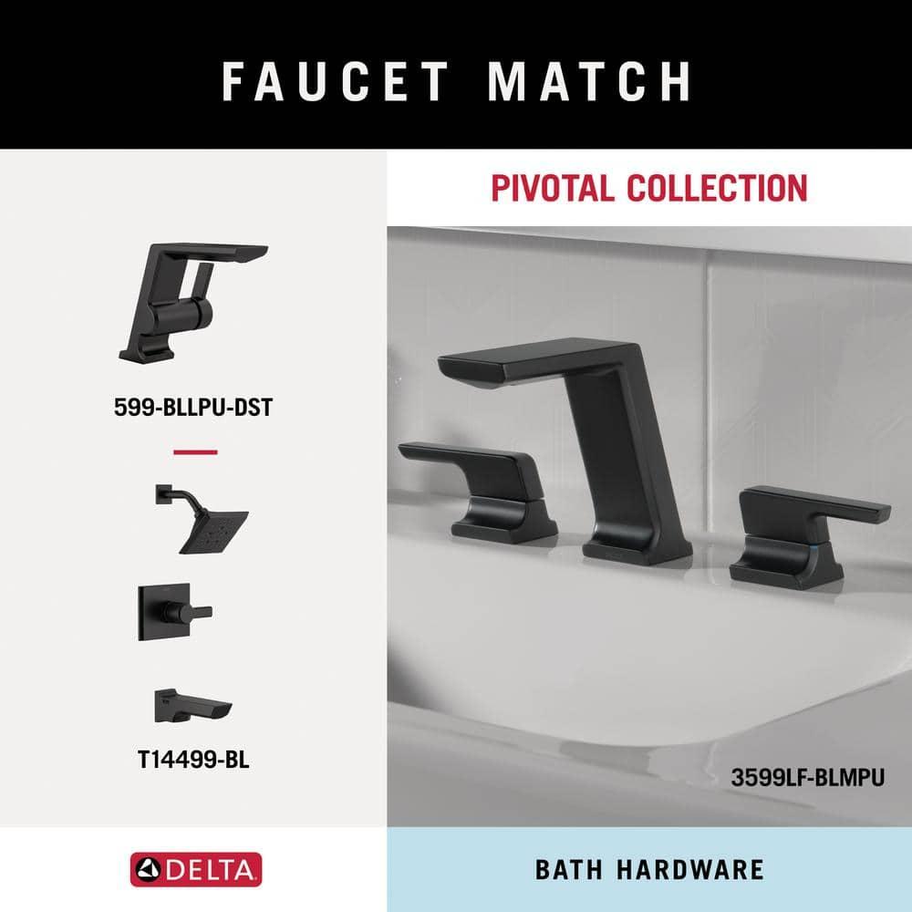 Delta Pivotal Tissue Holder with Shelf, Matte Black