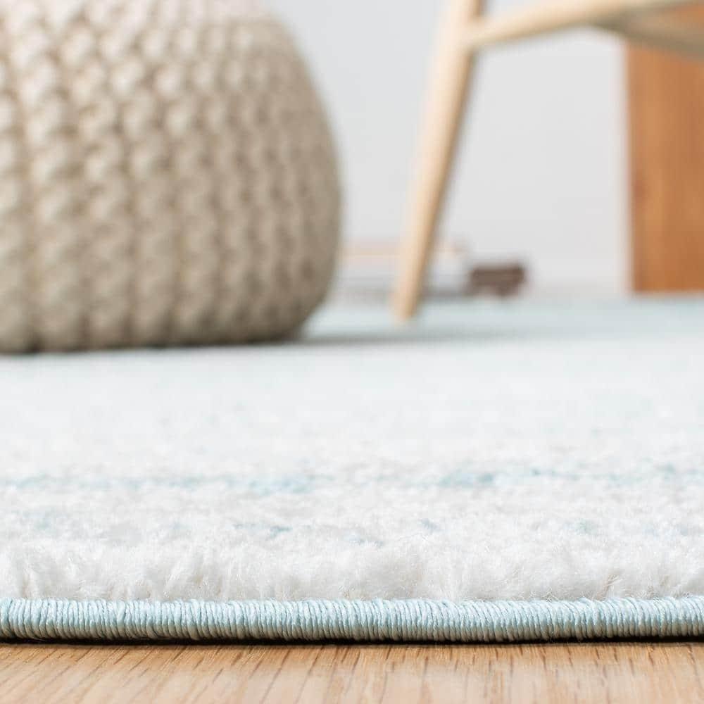 Adirondack ADR113 Machine Made Indoor Area Rug - Aqua/Ivory - 4'-5"x6'-5" - Safavieh
