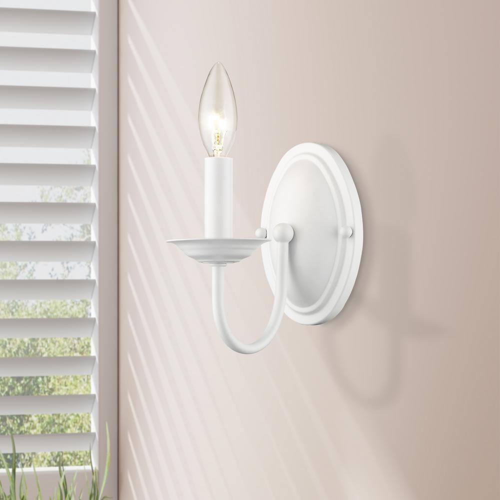 Livex Lighting Home Basics 1 - Light Wall Light in  White