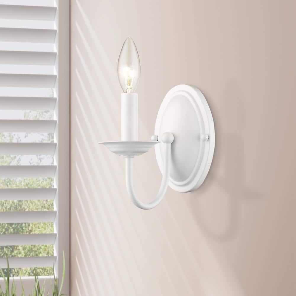 Livex Lighting Home Basics 1 - Light Wall Light in  White
