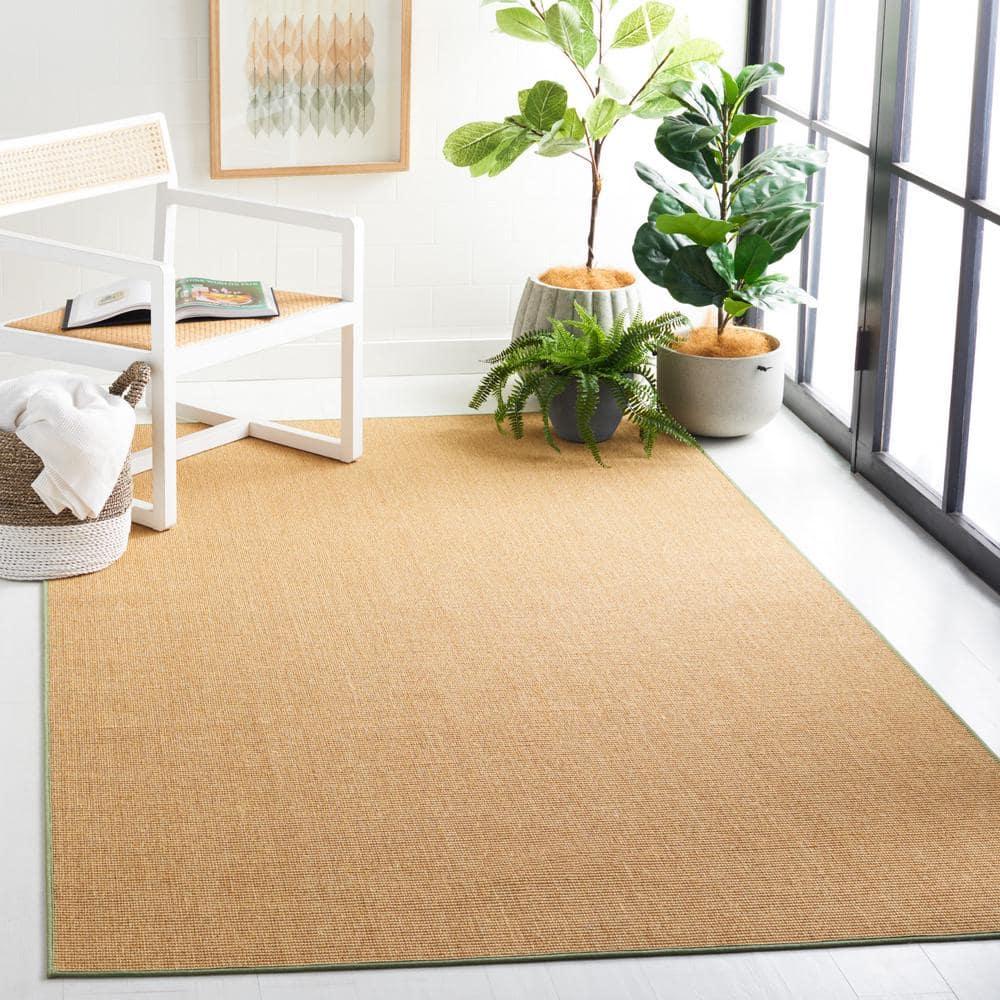 Martha Stewart Natural Fiber - MSR9501 - Indoor Power Loomed Area Rugs - Natural/Green - 5'x7'