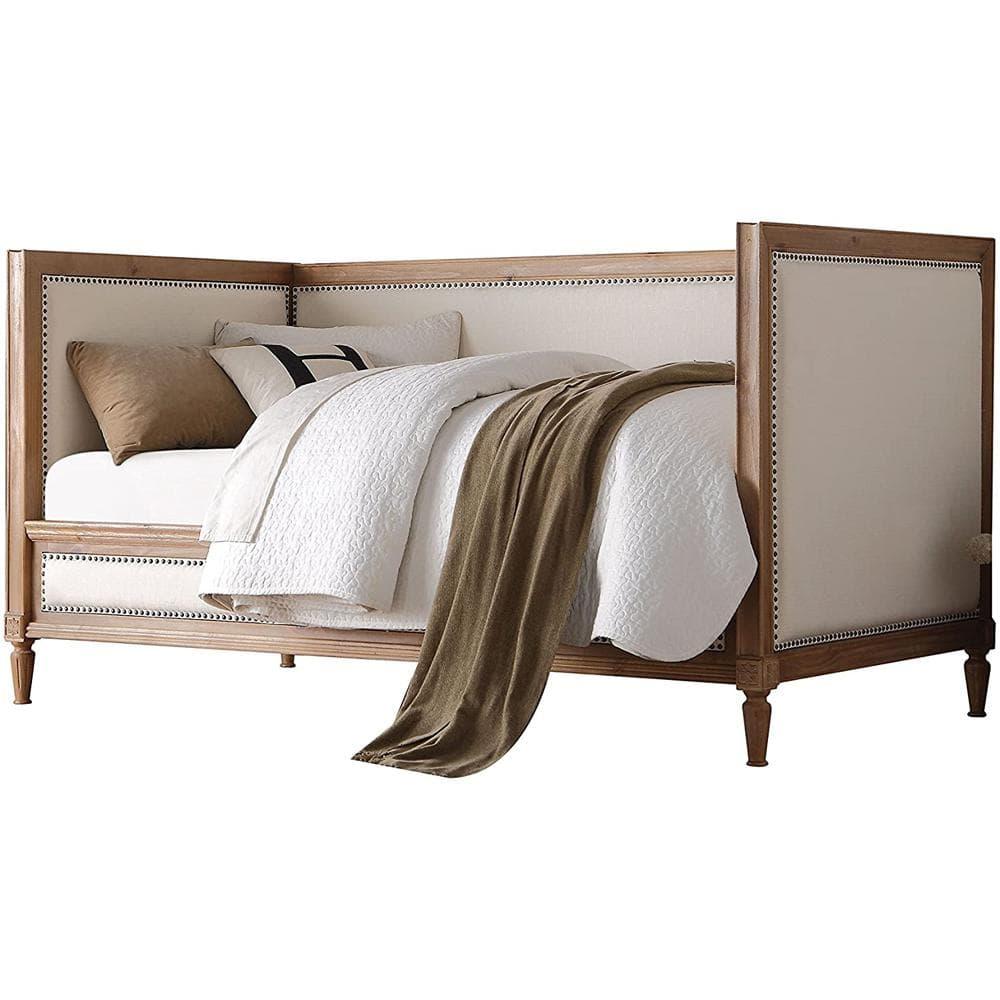 Acme Furniture Twin Charlton Bed Salvage Oak/Linen Cream