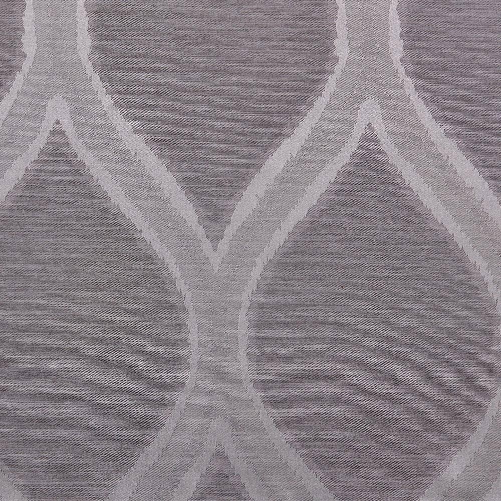 Set of 2 96"x54" Montrose Ogee Geometric Textured Linen Jacquard Grommet Top Window Curtain Panel Gray
