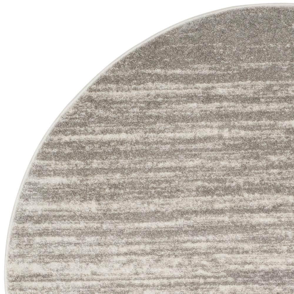 Adirondack ADR113 Machine Made Indoor Area Rug - Light Grey/Grey - 6' Round - Safavieh