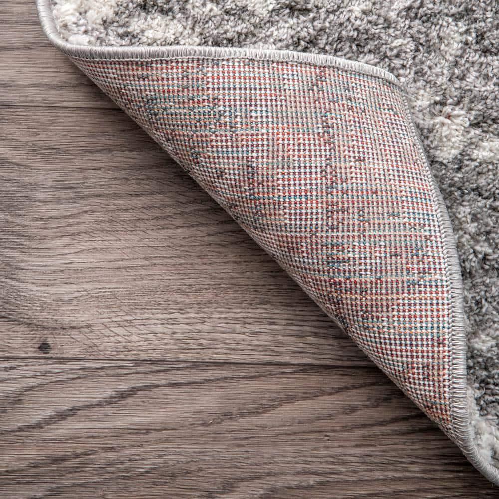 nuLOOM 6 x 6 (ft) Loomed Polypropylene Gray Square Indoor Abstract Area rug