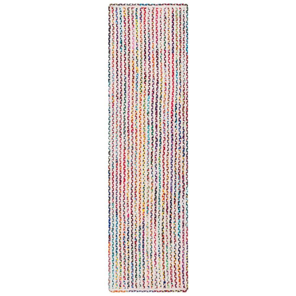 Braided BRD261 Hand Braided Runner Rug - Ivory/Multi - 2'3"x9' - Safavieh.