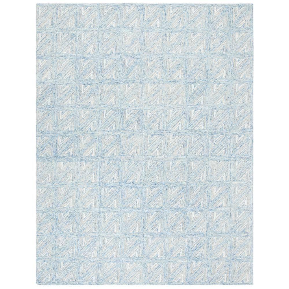 Abstract ABT653 Hand Tufted Area Rug - Blue/Beige - 8'9"x11'9" - Safavieh.