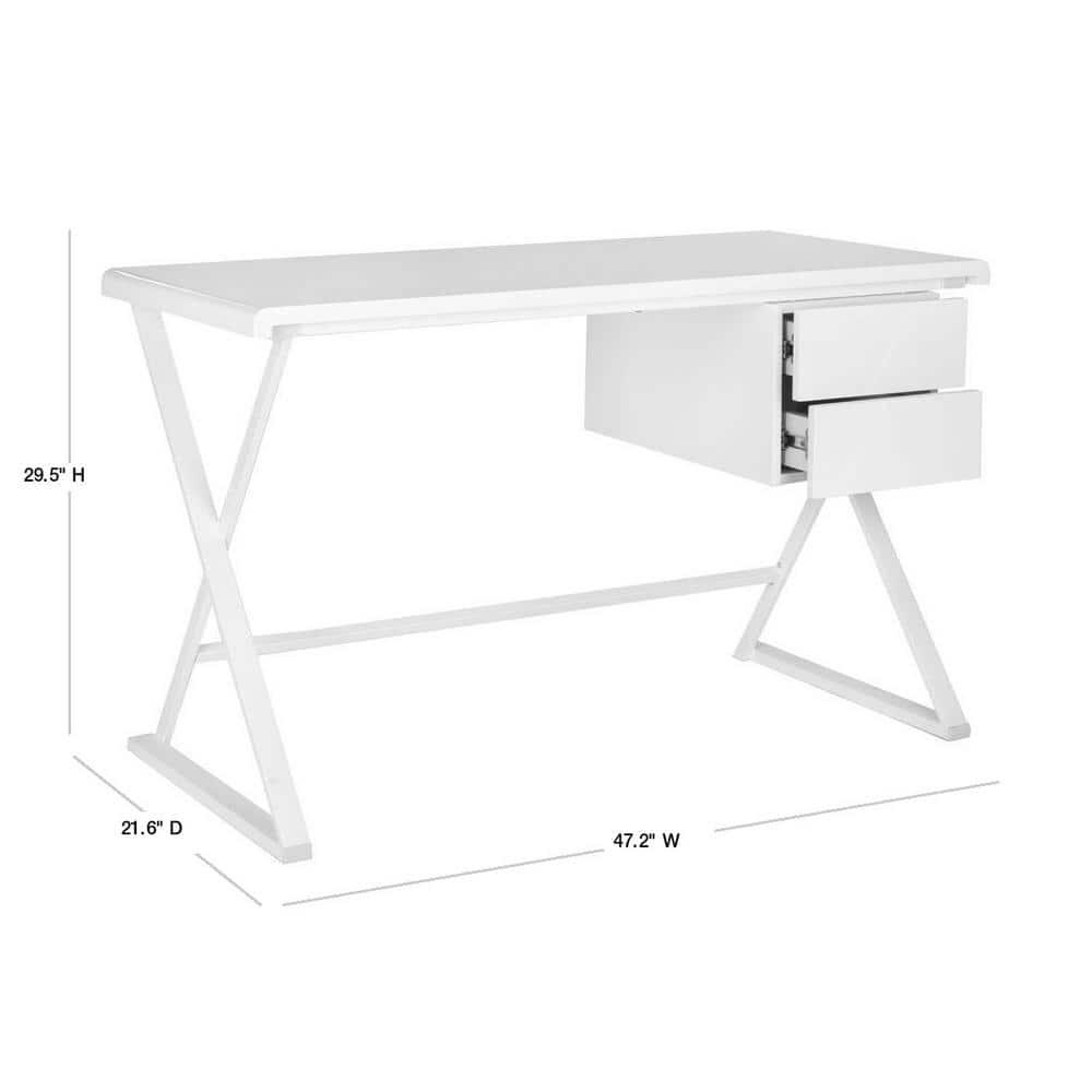 Watkins Desk - White - Safavieh