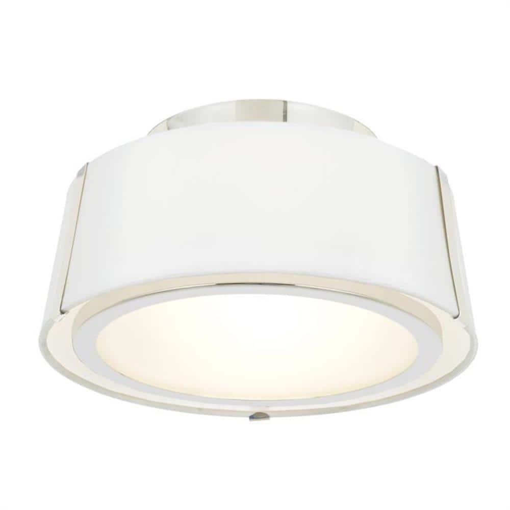Crystorama Lighting Fulton 2 - Light Flush Mount in  Polished Nickel