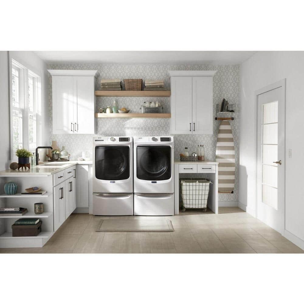Maytag MED5630HW 7.3 Cu. Ft. White Front Load Electric Dryer with Extra Power and Quick Dry Cycle